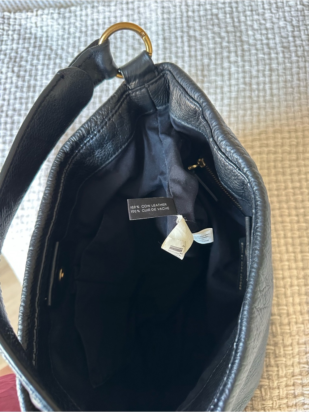 Marc by Marc Jacobs Black Leather Shoulder Hobo Bag - Picture 7 of 9
